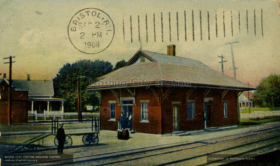 Postcard: Railroad Station, Riverside, Rhode Island